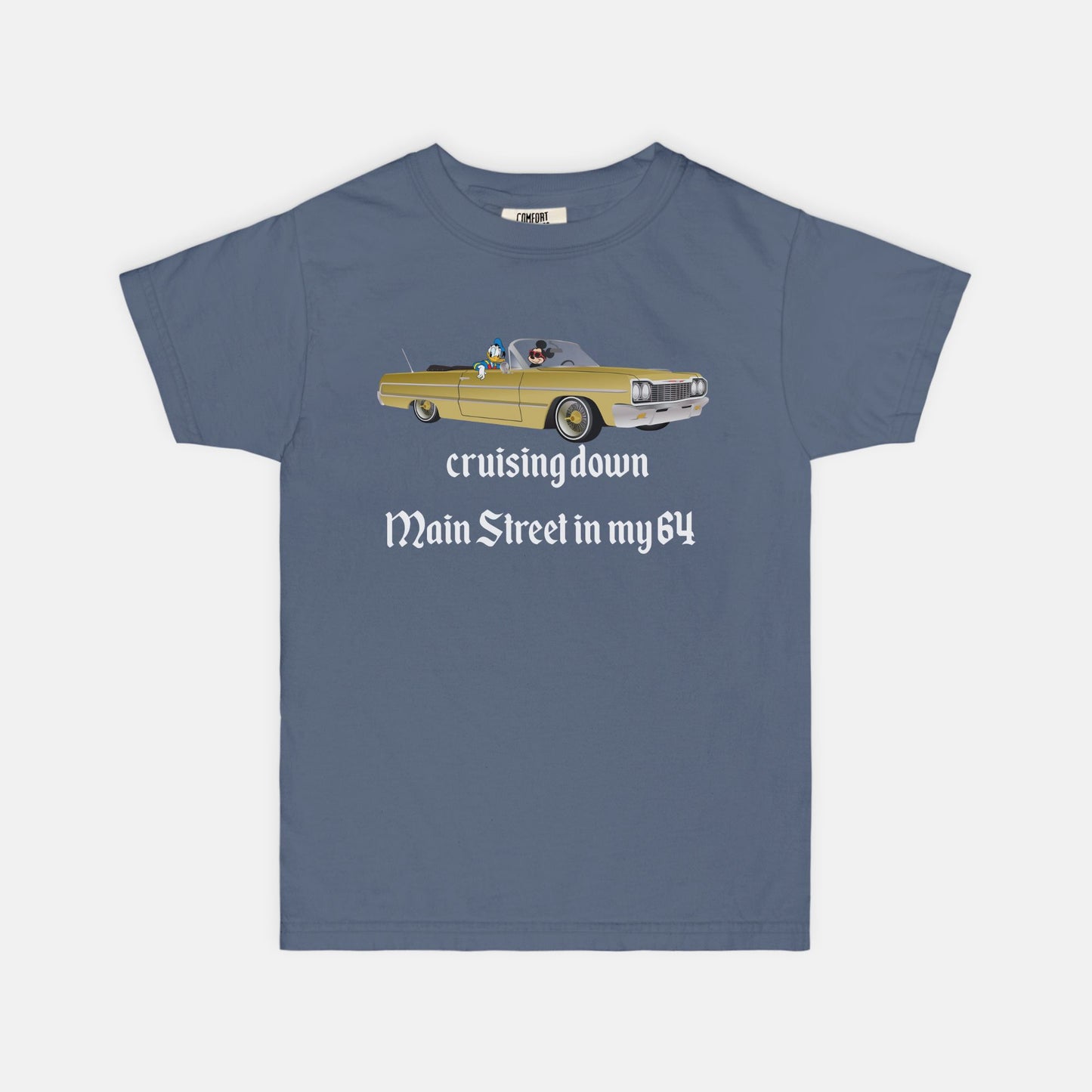 Cruising Down Main Street In My 64 Kids Comfort Colors Shirt