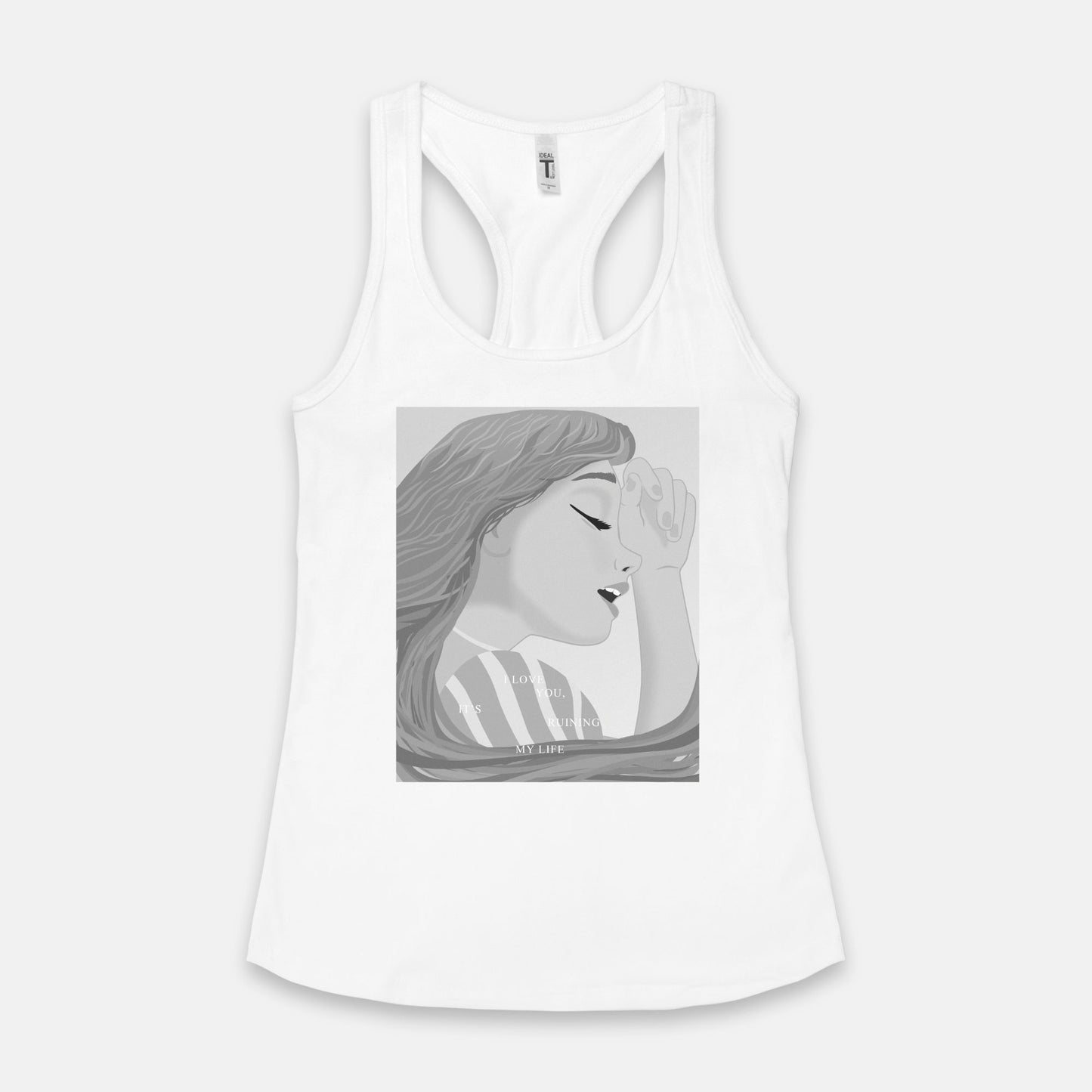 Rapunzel I Love You It's Ruining My Life Racerback Tank Top