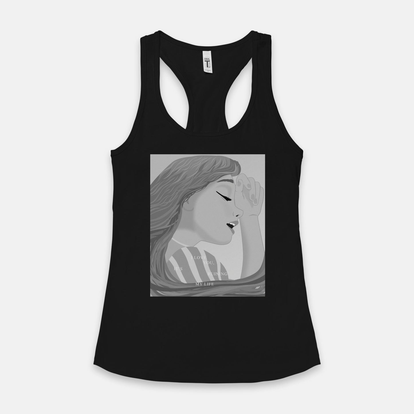 Rapunzel I Love You It's Ruining My Life Racerback Tank Top
