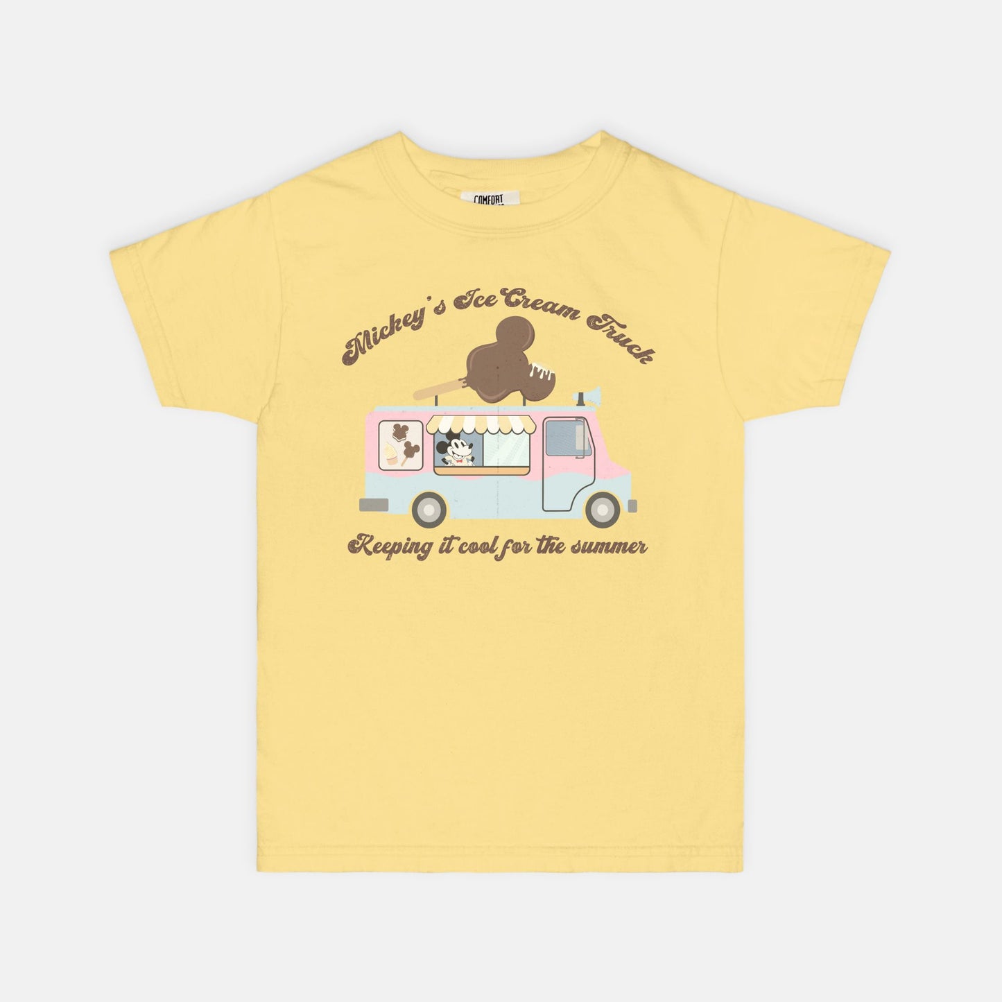Mickey's Ice Cream Truck Kids Comfort Colors Shirt