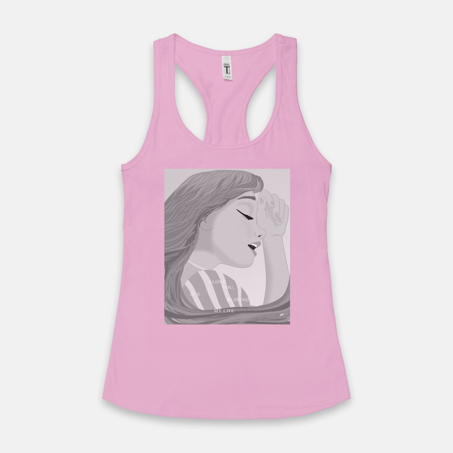 Rapunzel I Love You It's Ruining My Life Racerback Tank Top
