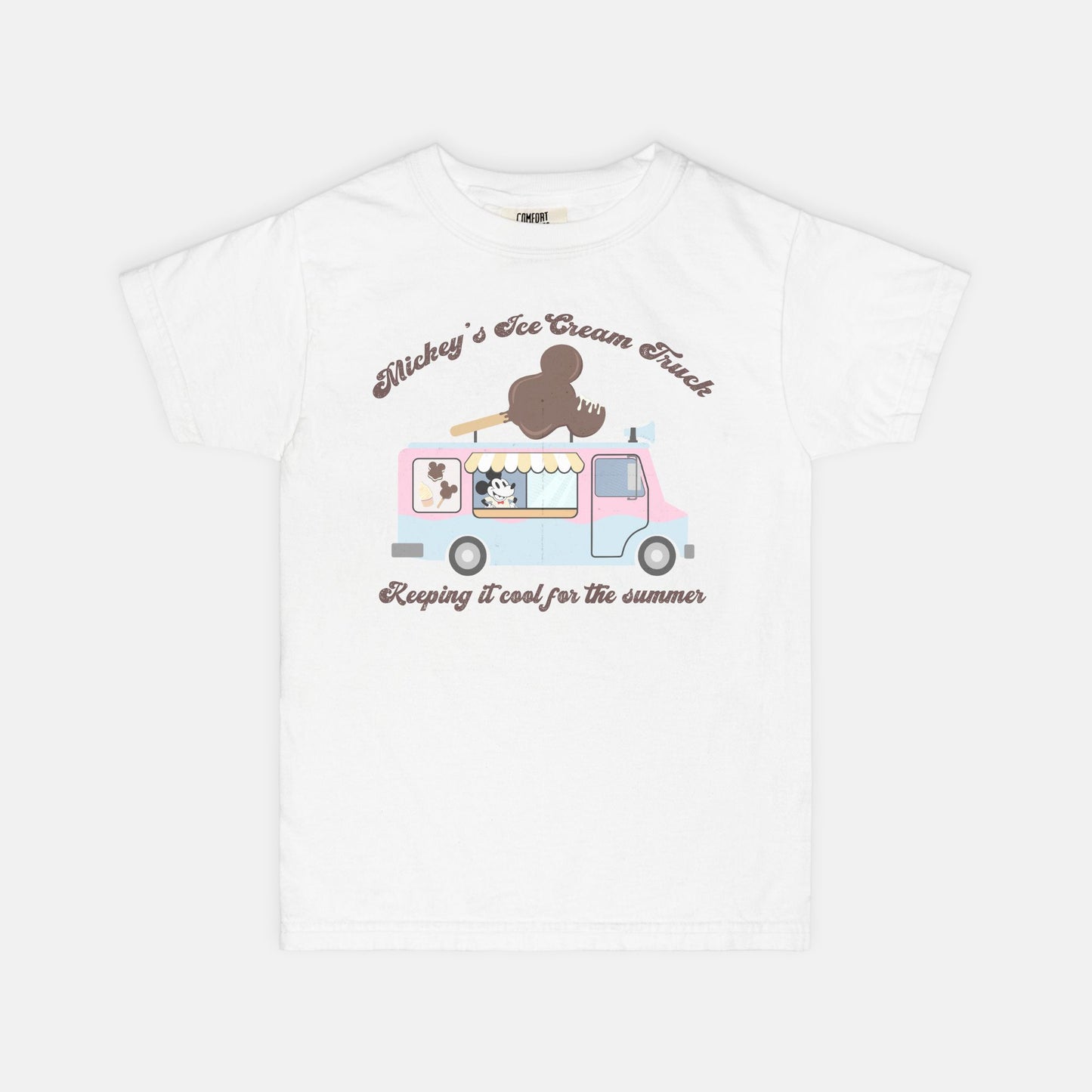 Mickey's Ice Cream Truck Kids Comfort Colors Shirt
