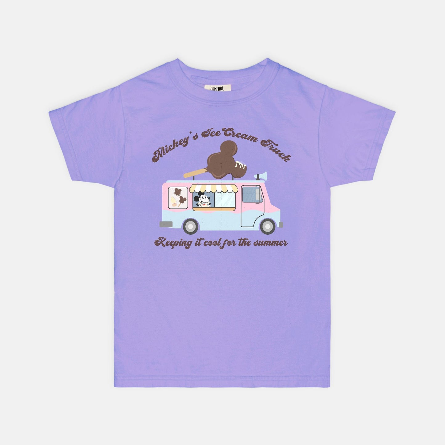 Mickey's Ice Cream Truck Kids Comfort Colors Shirt