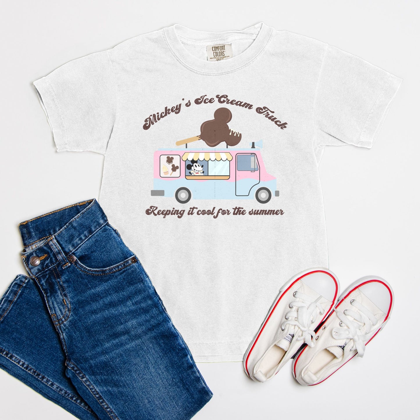 Mickey's Ice Cream Truck Kids Comfort Colors Shirt