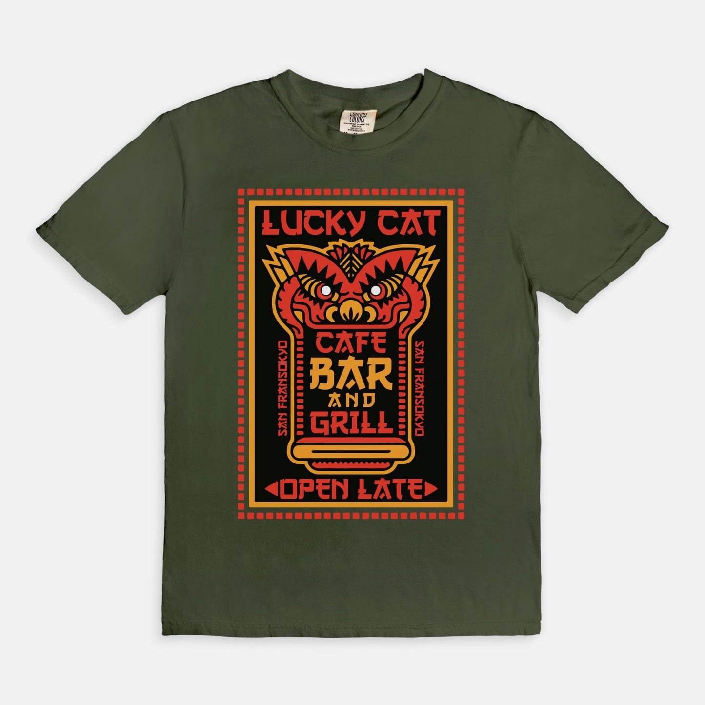 Lucky Cat Bar And Grill Comfort Colors Shirt