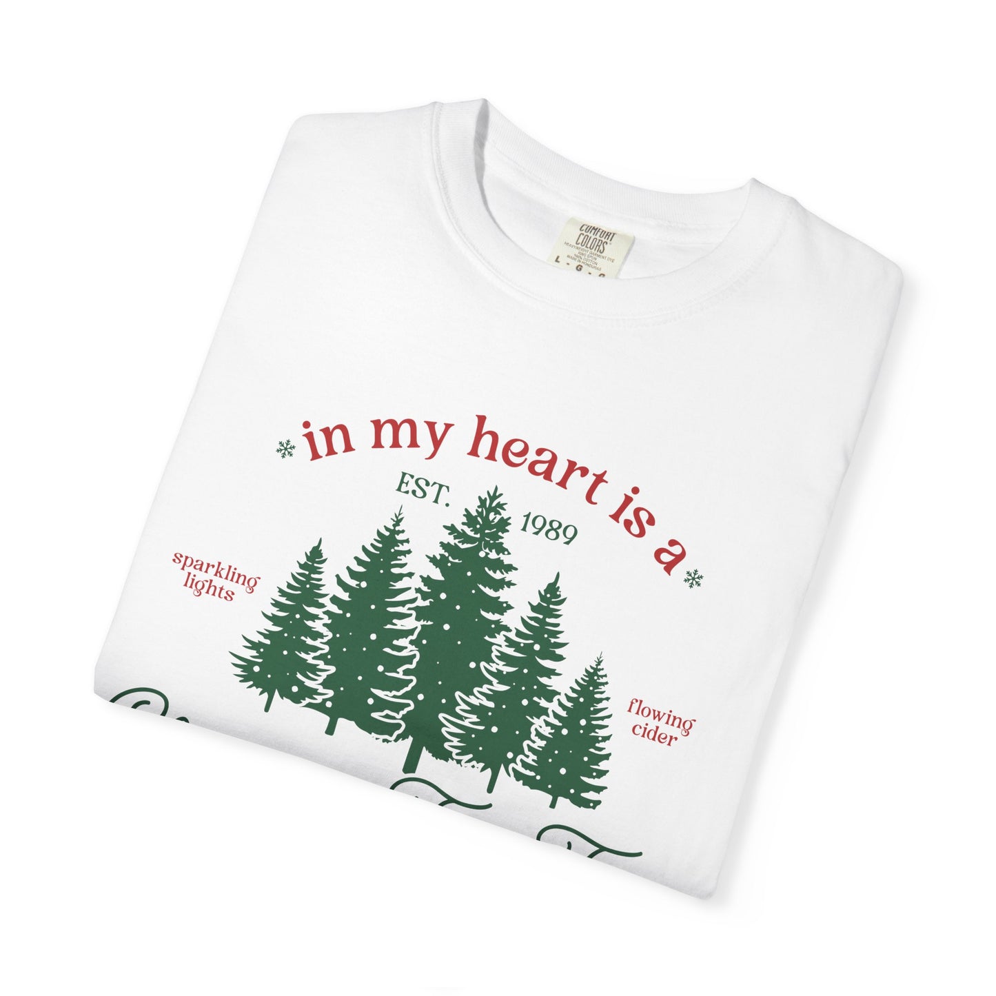In My Heart Is Christmas Tree Farm Comfort Colors Shirt