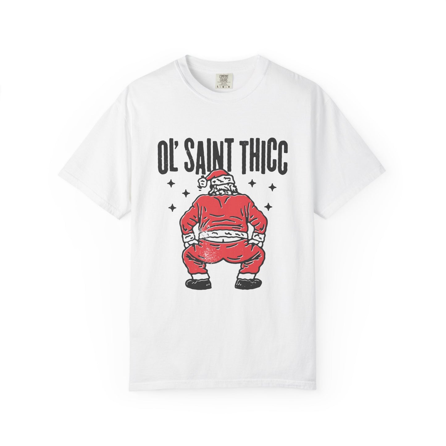 Ol' Saint Thicc T-Shirt — Funny Vintage Santa Christmas Tee