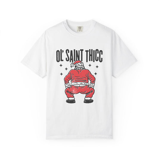 Ol' Saint Thicc T-Shirt — Funny Vintage Santa Christmas Tee
