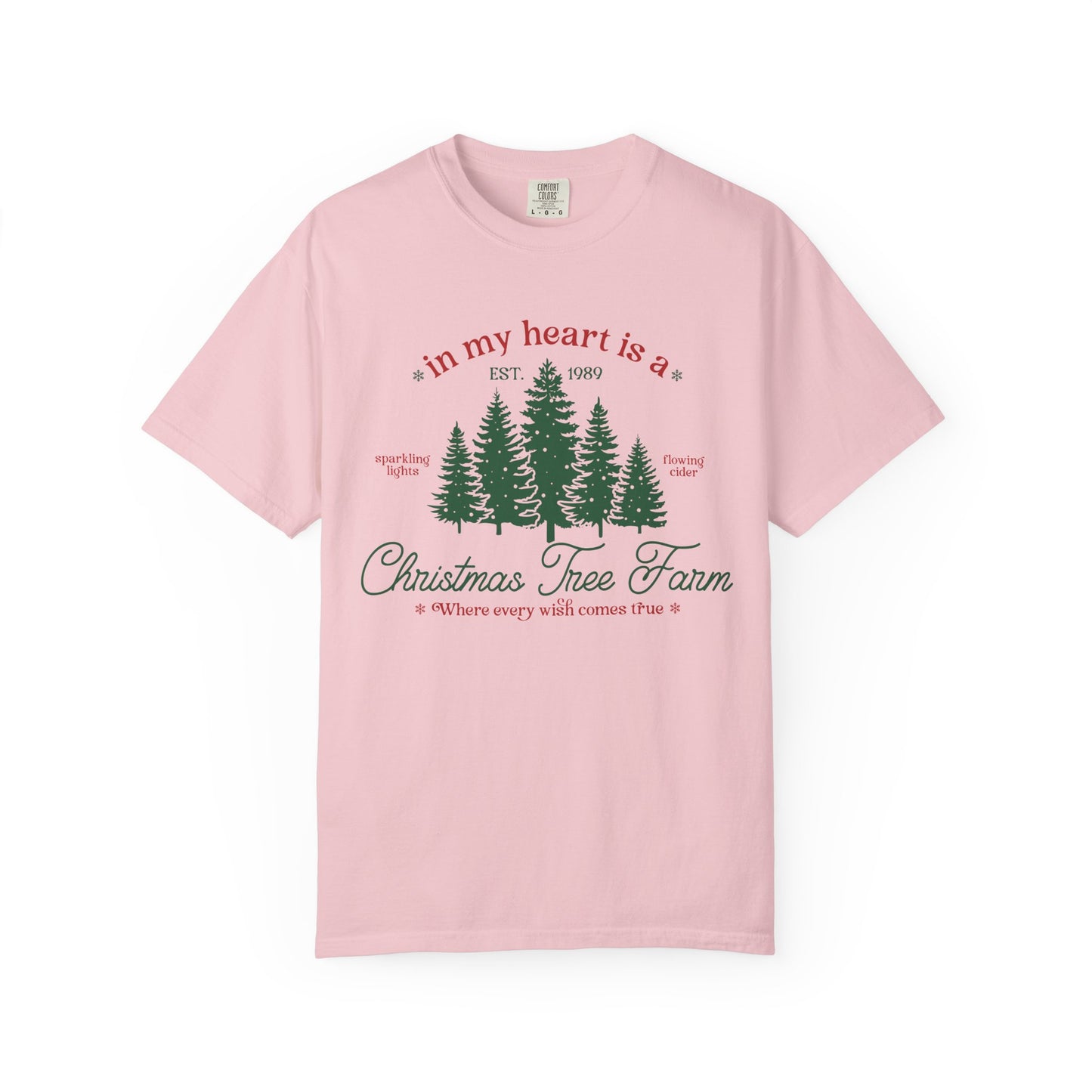 In My Heart Is Christmas Tree Farm Comfort Colors Shirt