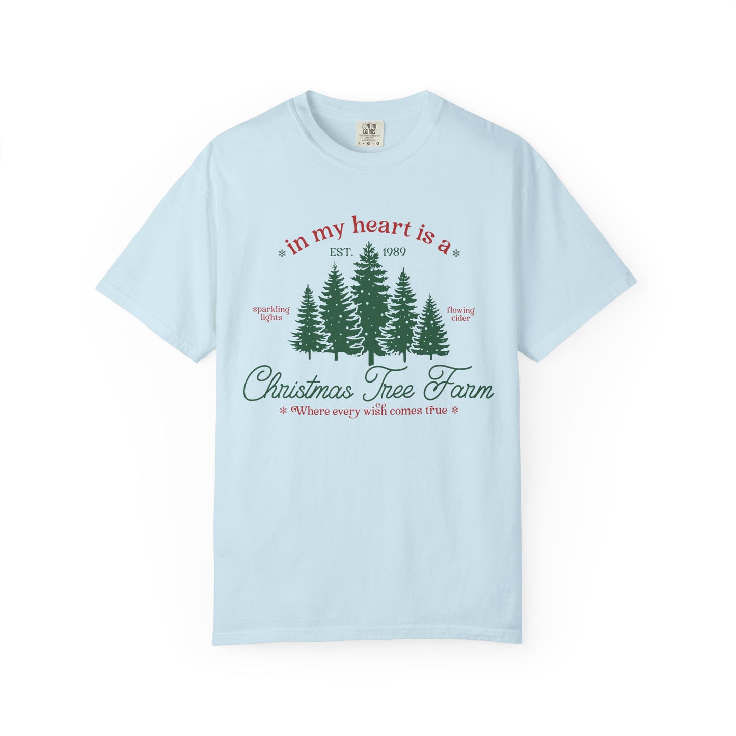 In My Heart Is Christmas Tree Farm Comfort Colors Shirt