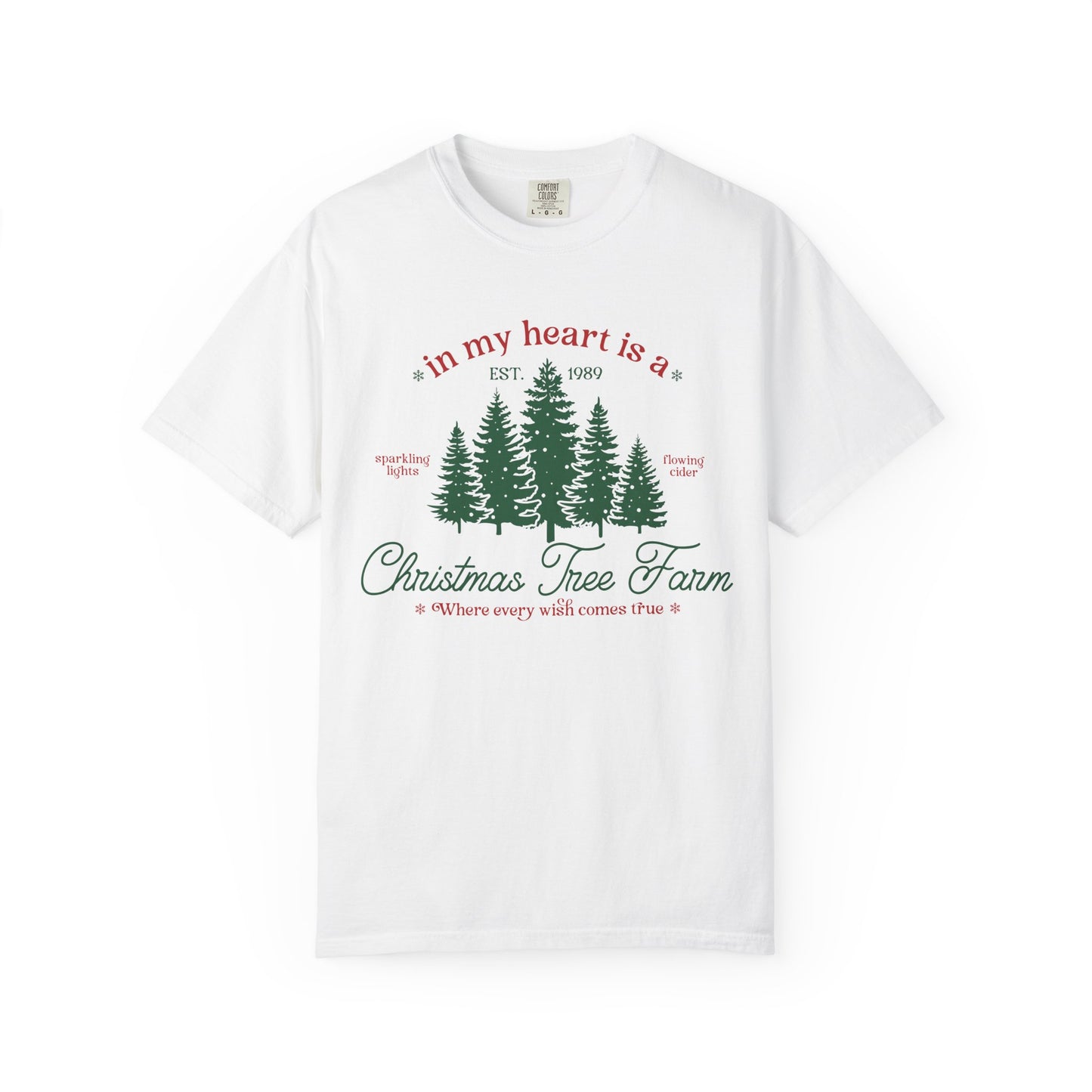 In My Heart Is Christmas Tree Farm Comfort Colors Shirt