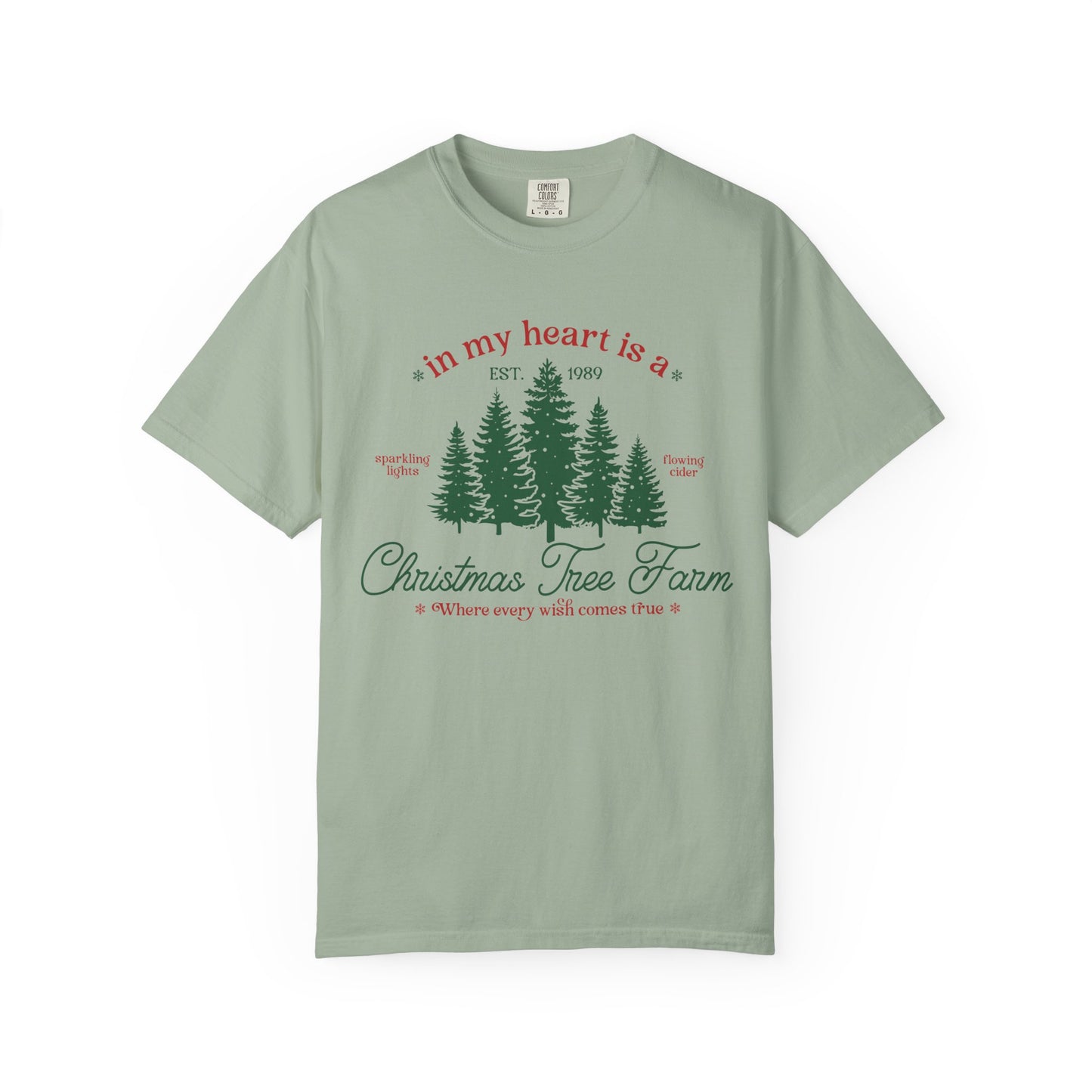 In My Heart Is Christmas Tree Farm Comfort Colors Shirt