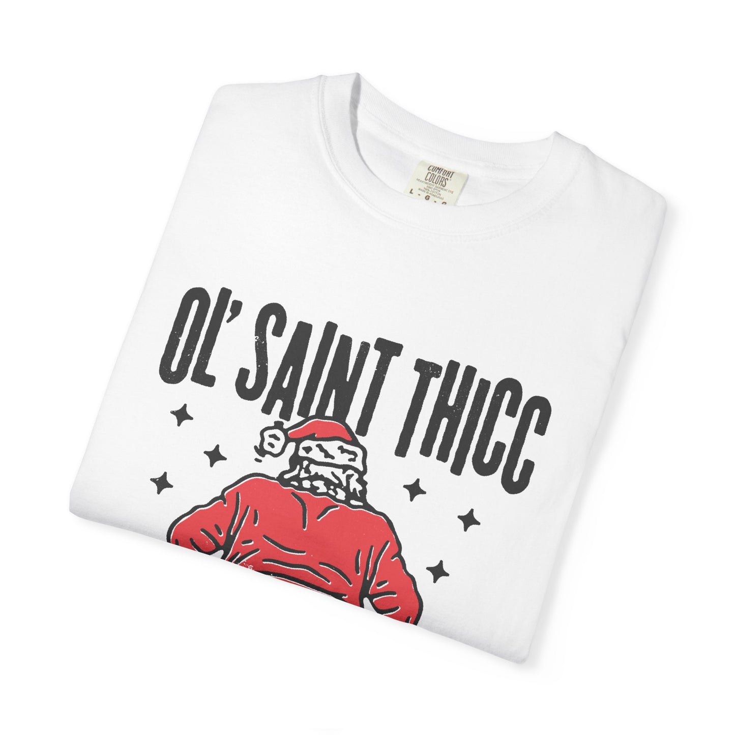 Ol' Saint Thicc T-Shirt — Funny Vintage Santa Christmas Tee