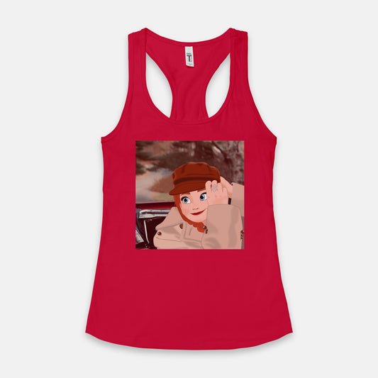 Red Anna's Version Women's Racerback Tank Top