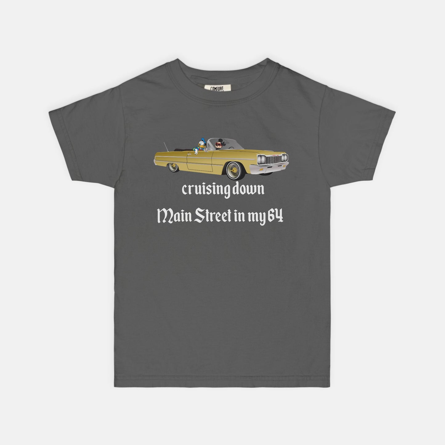 Cruising Down Main Street In My 64 Kids Comfort Colors Shirt